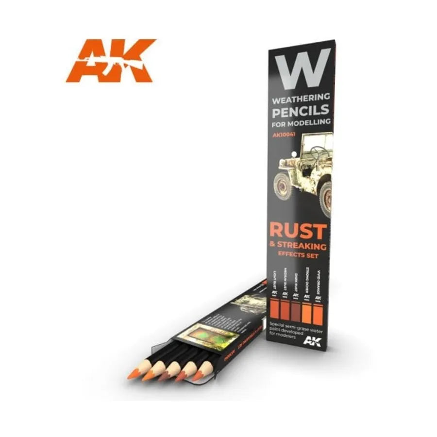 Weathering Pencils: Rust and Streaking Effects Set