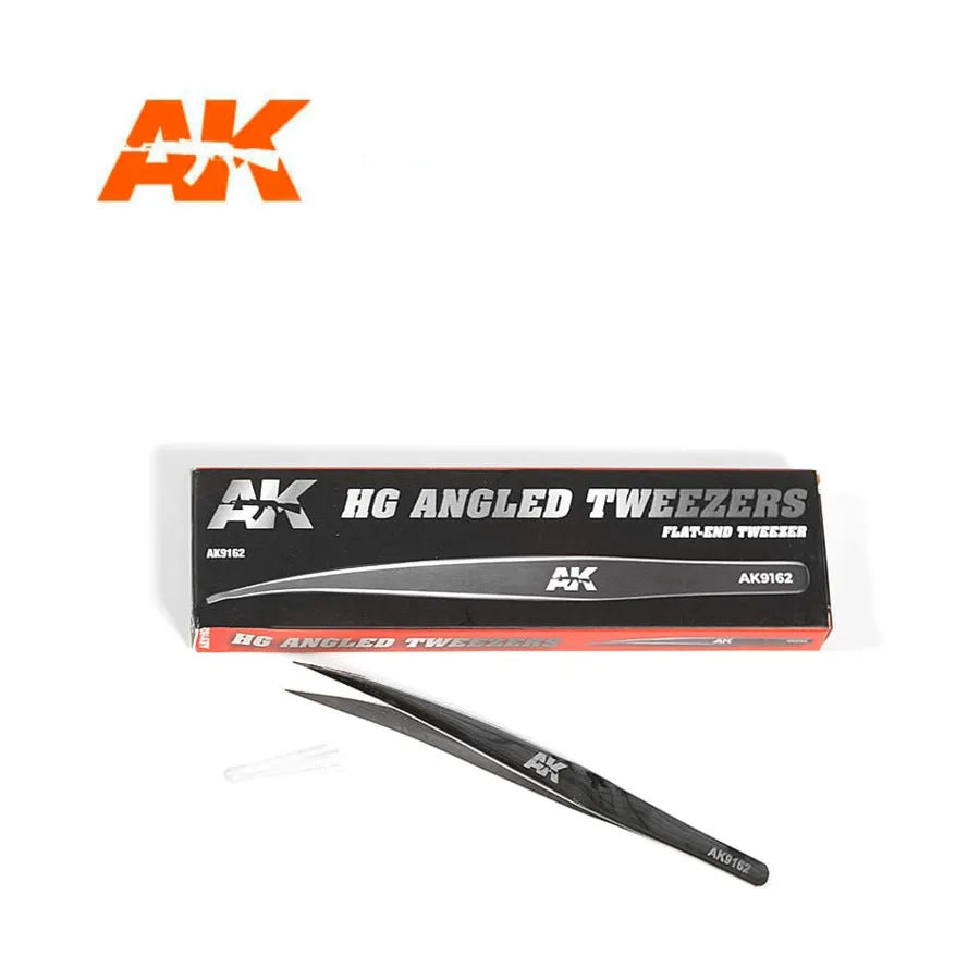 AK HG Angled Flat-End Tweezers