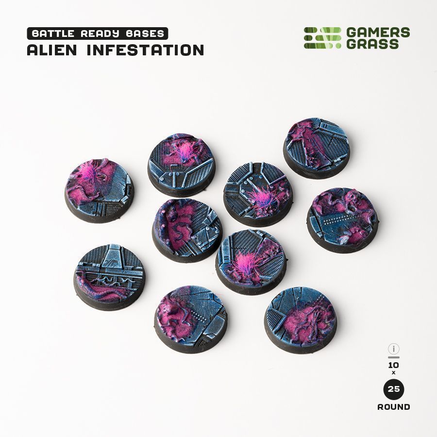 Alien Infestation Bases Round 25mm (10x)