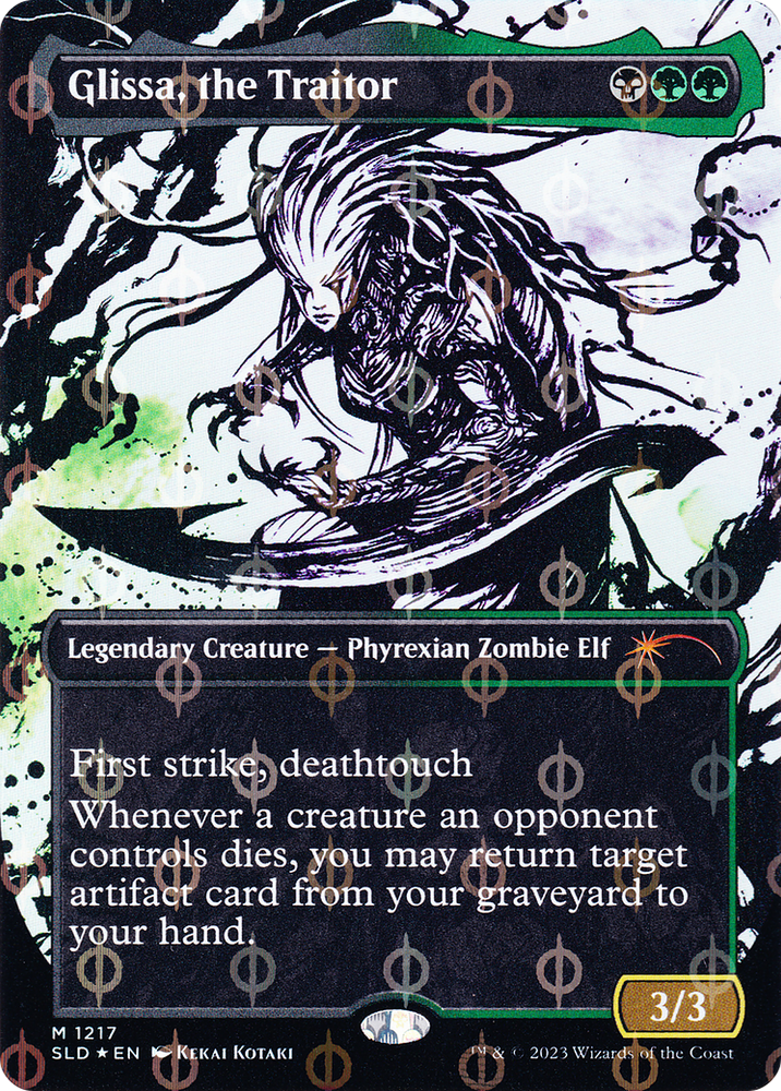 Glissa, the Traitor (Borderless Ichor Step-and-Compleat Foil) [Secret Lair Drop Series]