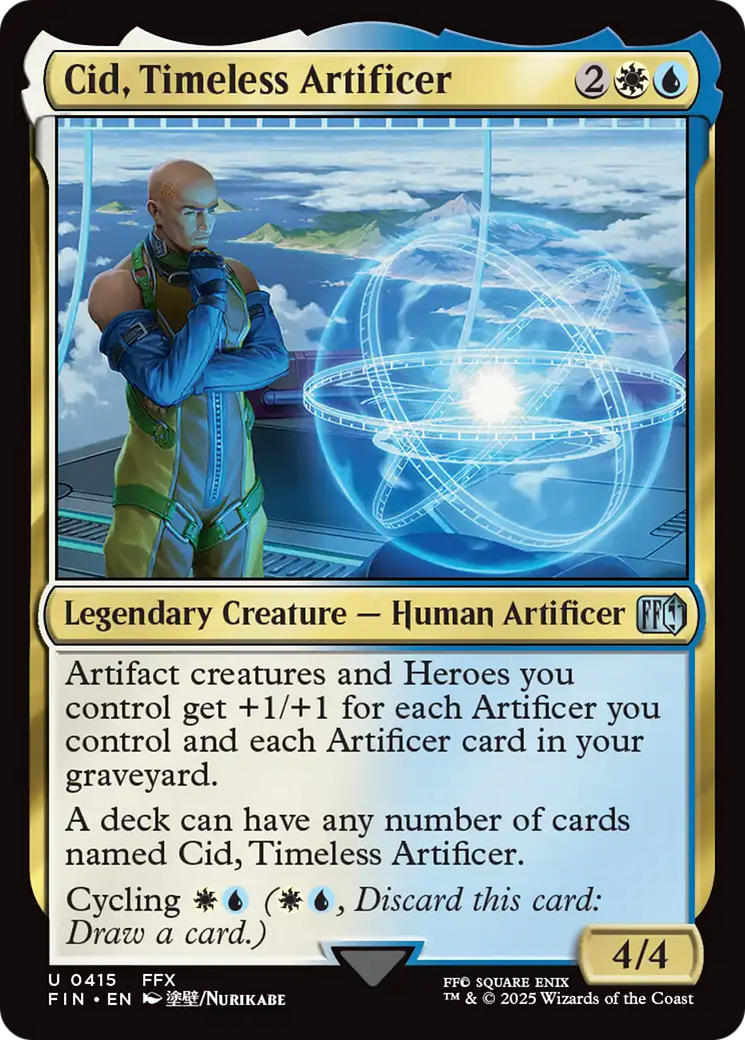 mtg final fantasy cid Cid, Timeless Artificer (0415) [FINAL FANTASY] Options:Commander Deck - Revival Trance (100 Card deck + 2 collector booster Cards) exclusive promo card PLEASE NOTE PHOTOS MAY Digital Download Card List