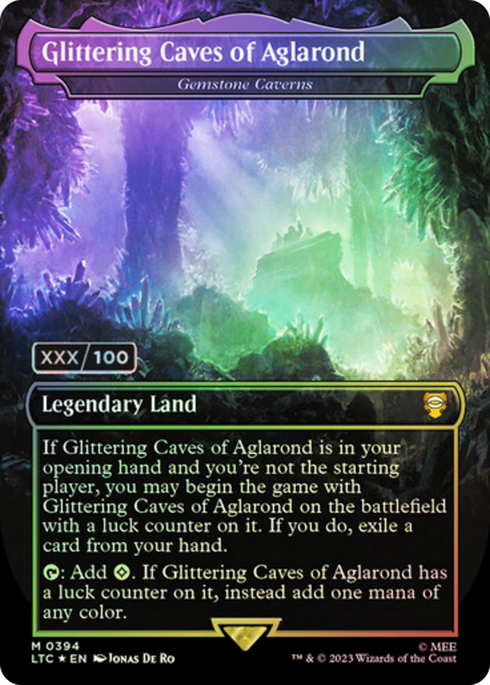 Glittering Caves of Aglarond - Gemstone Caverns (Borderless) (Serialized) [The Lord of the Rings: Tales of Middle-Earth Commander]
