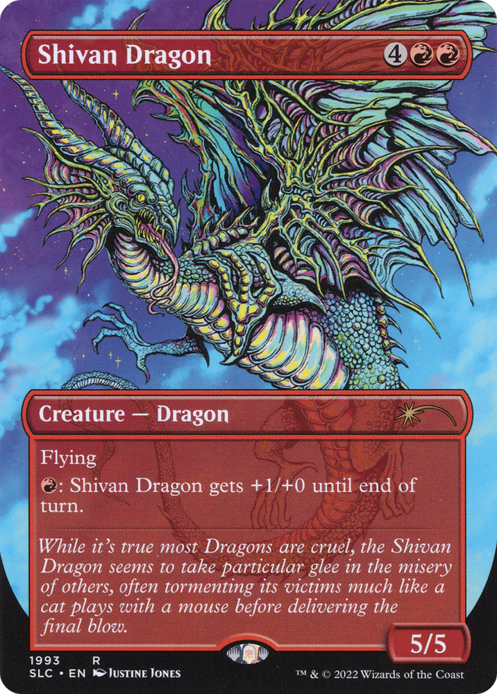 Shivan Dragon (Borderless) [Secret Lair Countdown Kit]