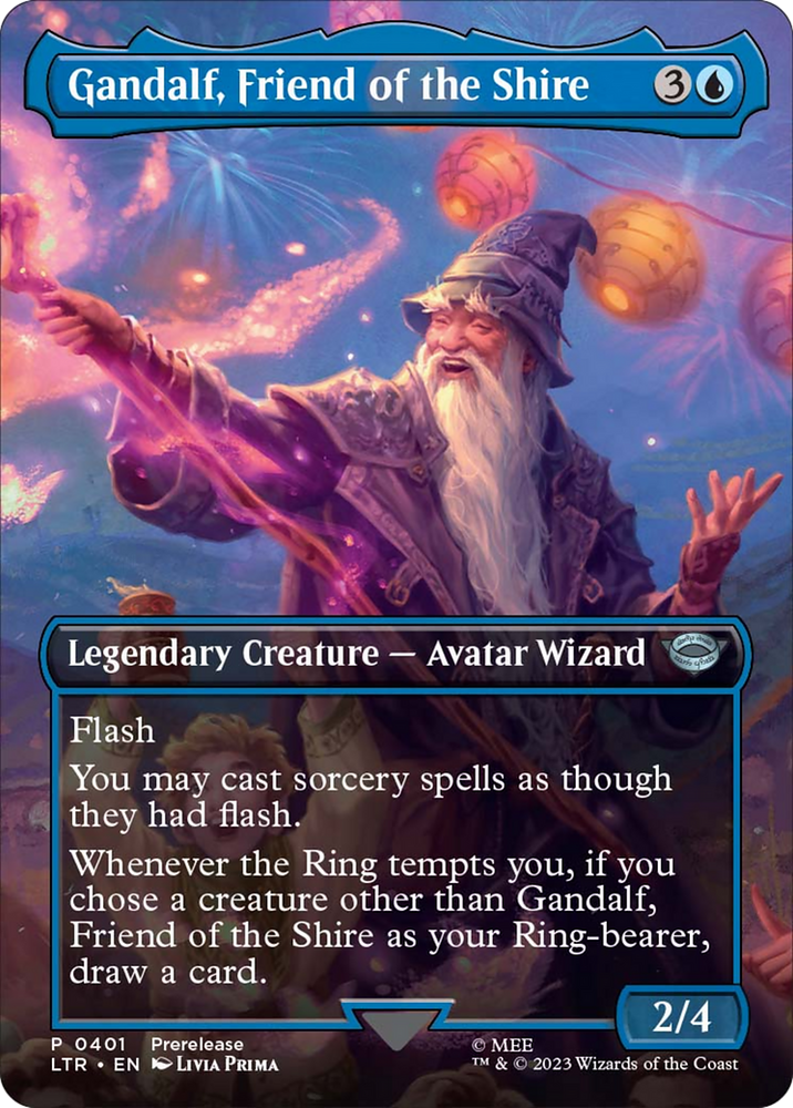 Gandalf, Friend of the Shire (Borderless Alternate Art) [The Lord of t