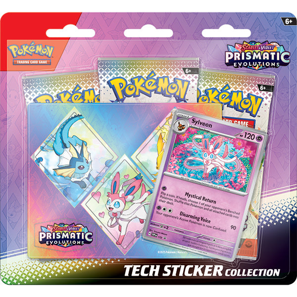 Pokemon TCG: Scarlet & Violet Prismatic Evolutions- Tech Sticker Collection (3 varieties) (Pre-Order)