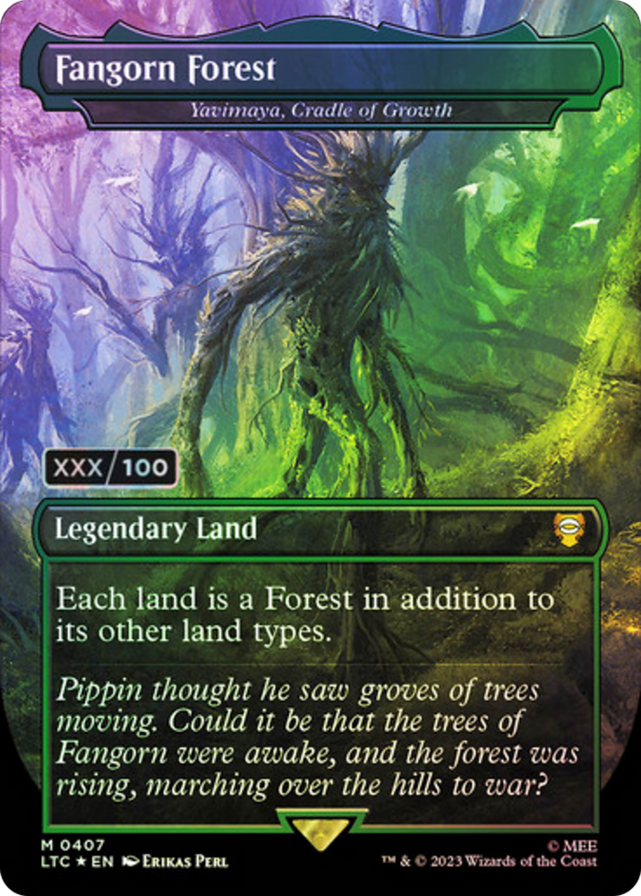 Fangorn Forest - Yavimaya, Cradle of Growth (Borderless) (Serialized) [The Lord of the Rings: Tales of Middle-Earth Commander]