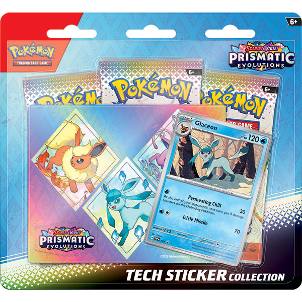 Pokemon TCG: Scarlet & Violet Prismatic Evolutions- Tech Sticker Collection (3 varieties) (Pre-Order)