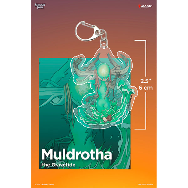 Keychain: MTG Acrylic Commanders- Muldrotha, The Gravetide