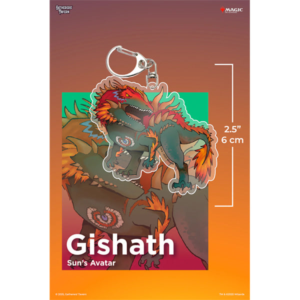 Keychain: MTG Acrylic Commanders- Gishath, Sun's Avatar