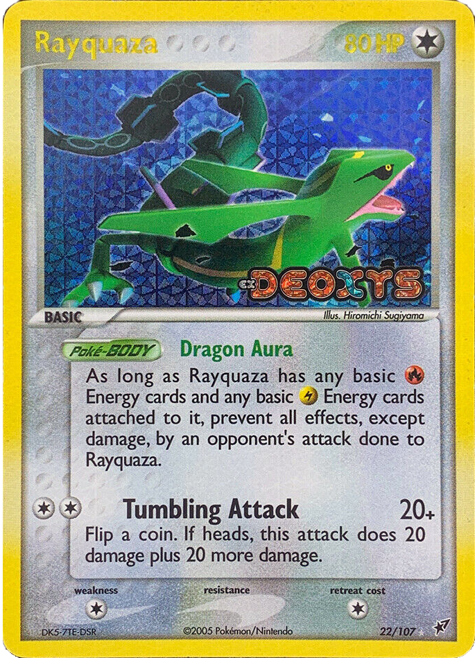 rayquaza ex pokemon card Rayquaza (22/107) (Stamped) [EX: Deoxys]