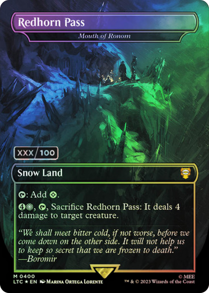 Redhorn Pass - Mouth of Ronom (Borderless) (Serialized) [The Lord of the Rings: Tales of Middle-Earth Commander]