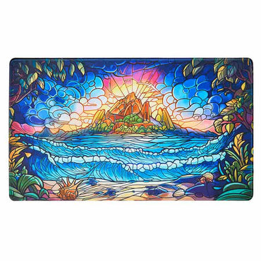 Arcane Fortress Stained Glass Playmat: Hidden Island