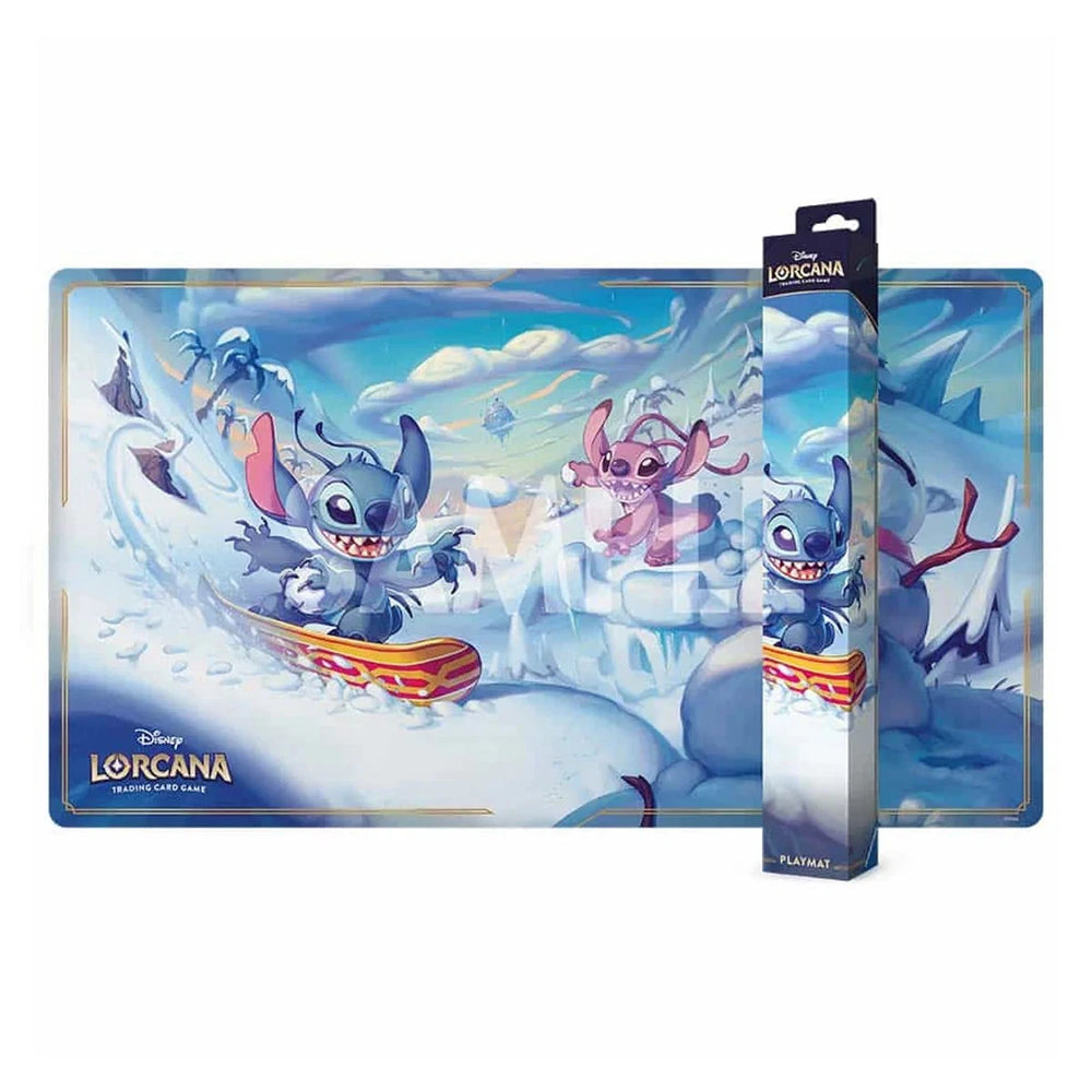 Playmat: Disney  Lorcana- Set 14- Hyperia City- Snowboarding Stitch