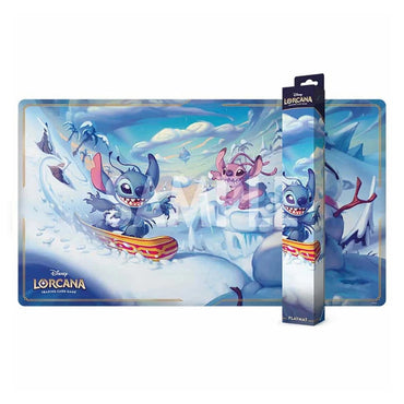 Playmat: Disney  Lorcana- Set 14- Hyperia City- Snowboarding Stitch