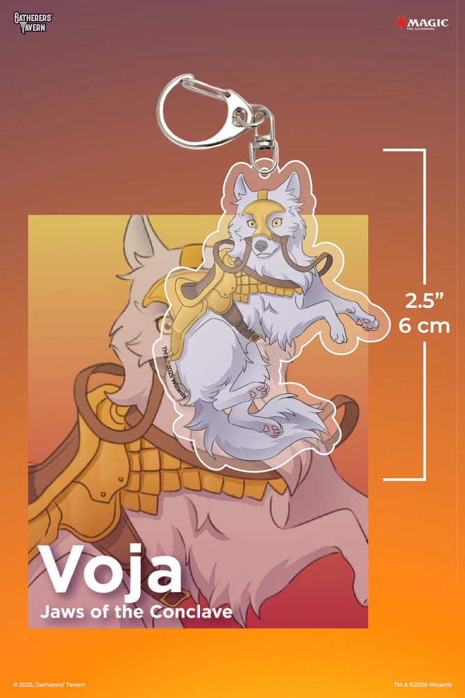 Keychain: MTG Acrylic Commanders- Voja, Jaws of the Conclave
