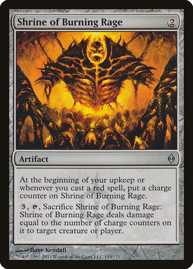 shrine mtg cards of Burning Rage [New Phyrexia] Each token has art The First Time Magic Style:Enhanced Evolution ccg accessory