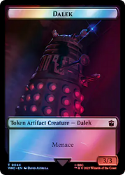 Dalek // Mark of the Rani Double-Sided Token (Surge Foil) [Doctor Who Tokens]
