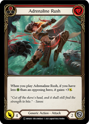 Adrenaline Rush (Red) [U-MON263-RF] (Monarch Unlimited)  Unlimited Rainbow Foil