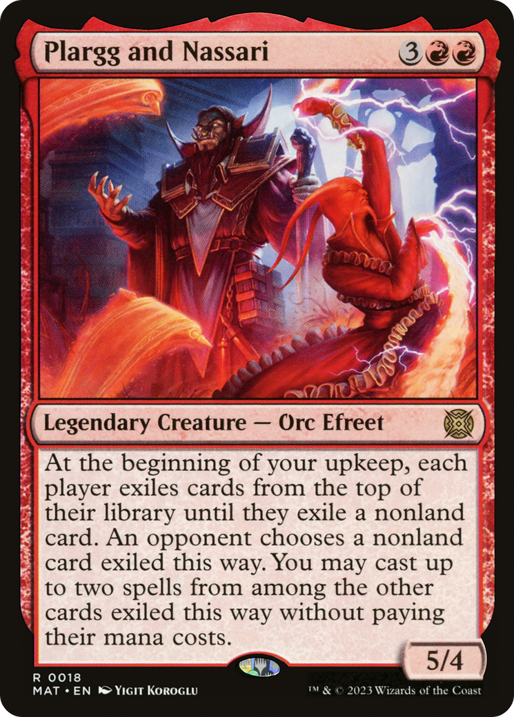 you may play exiled cards mtg Plargg and Nassari [March of the Machine: The Aftermath] MtG Khans of Tarkir Character:Mulan Graded Cards
