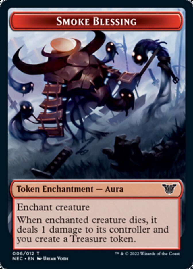 Smoke Blessing // Goblin Double-Sided Token [Kamigawa: Neon Dynasty Co Smoke Blessing // Goblin Double-Sided Token [Kamigawa: Neon Dynasty Co