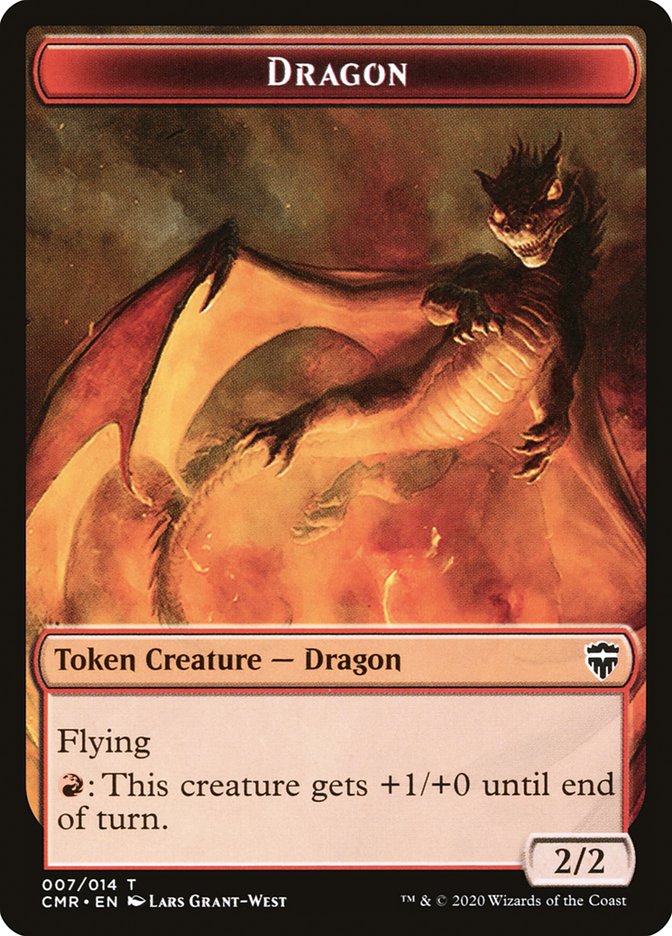 mtg dragon token cards Dragon Token [Commander Legends Tokens]