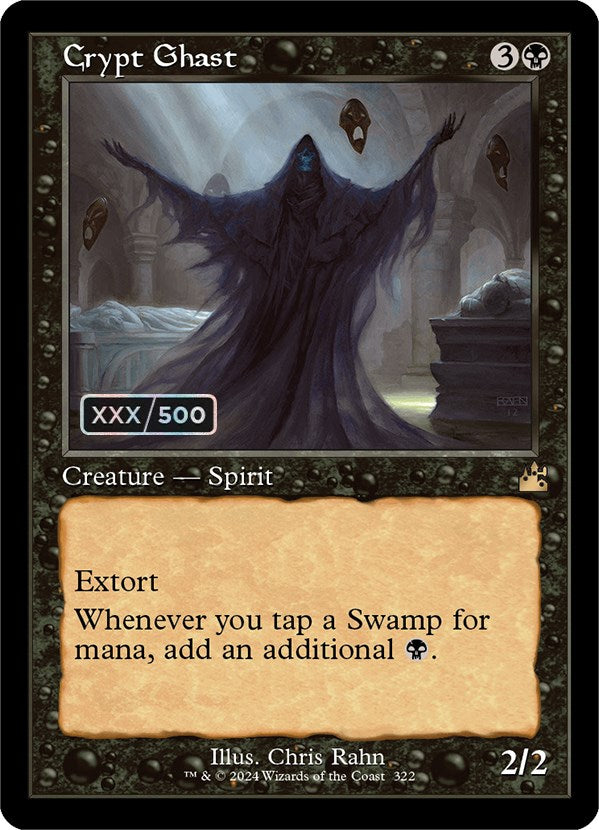 mtg copy card with counters Crypt Ghast (Retro) (Serialized) [Ravnica Remastered]