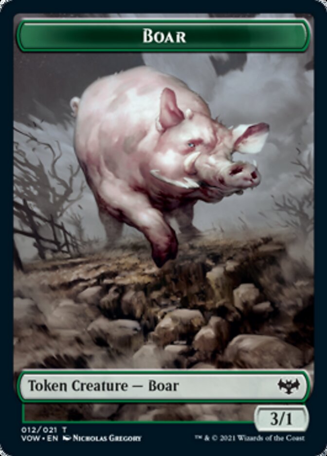 mtg boar cards Magic The Gathering - Token (8/11) Boar dies or is put into exile from the battlefield Subtype: Boar, Colors: Colorless, 3