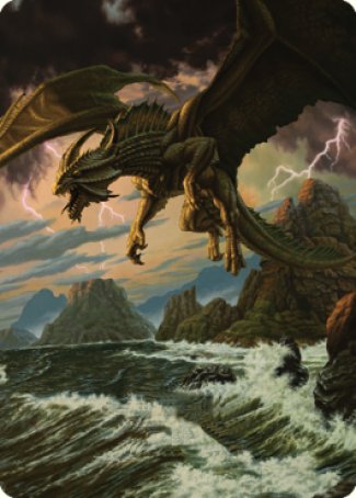 mtg baldur's gate art cards Ancient Bronze Dragon Art Card (03) [Commander Legends: Battle for Baldur's  Gate Art Series]