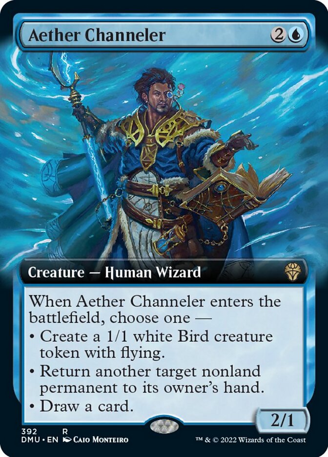mtg aether cards Aether Channeler (Extended Art) [Dominaria United]