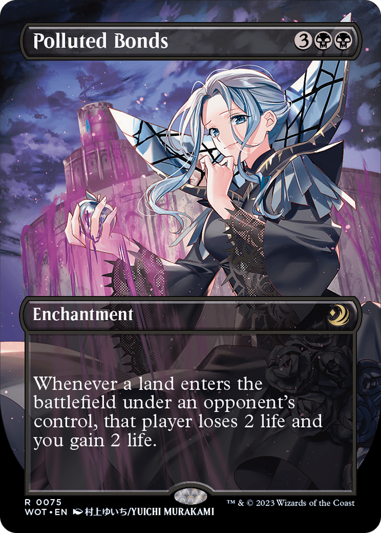 mtg anime borderless cards Polluted Bonds (Anime Borderless) [Wilds of Eldraine: Enchanting Tales]