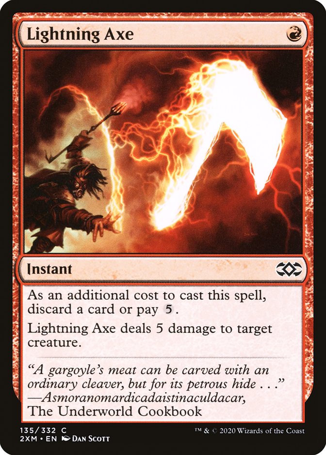 mtg as an additional cost discard a card Lightning Axe [Double Masters]