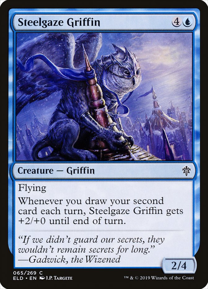 mtg griffin cards Steelgaze Griffin [Throne of Eldraine]