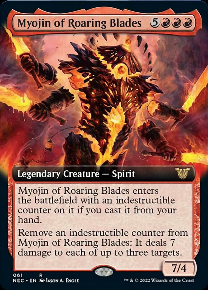 Myojin of Roaring Blades (Extended Art) [Kamigawa: Neon Dynasty Comman Myojin of Roaring Blades (Extended Art) [Kamigawa: Neon Dynasty Comman