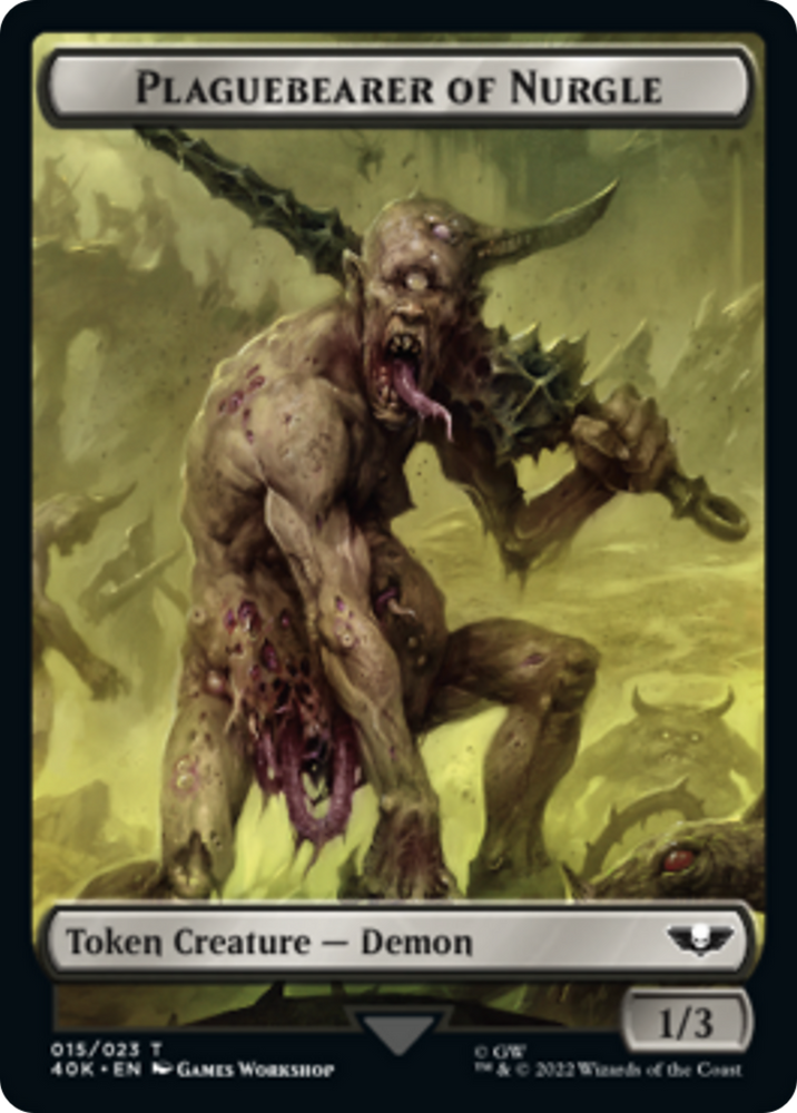 Spawn // Plaguebearer of Nurgle Double-Sided Token [Warhammer 40,000 T Spawn // Plaguebearer of Nurgle Double-Sided Token [Warhammer 40,000 T