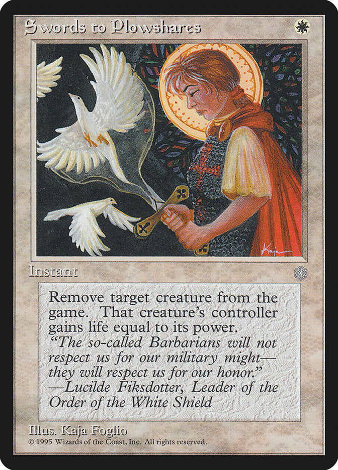 swords to plowshares mtg card - Single Its controller gains life equal to its power OSRS Swords to Plowshares -