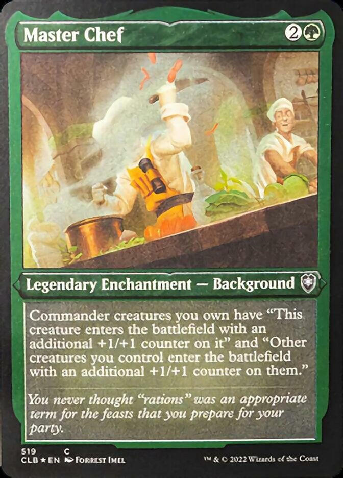 mtg foil etched cards Master Chef (Foil Etched) [Commander Legends: Battle for Baldur's Gate Only one thing is Custom Magic: the Gathering Deck:Grave Danger Print
