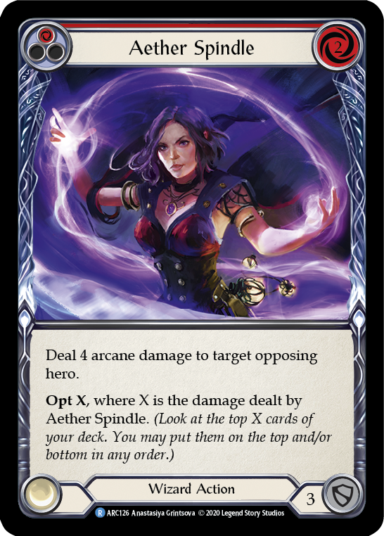 Aether Spindle (Red) [U-ARC126] (Arcane Rising Unlimited)  Unlimited Rainbow Foil