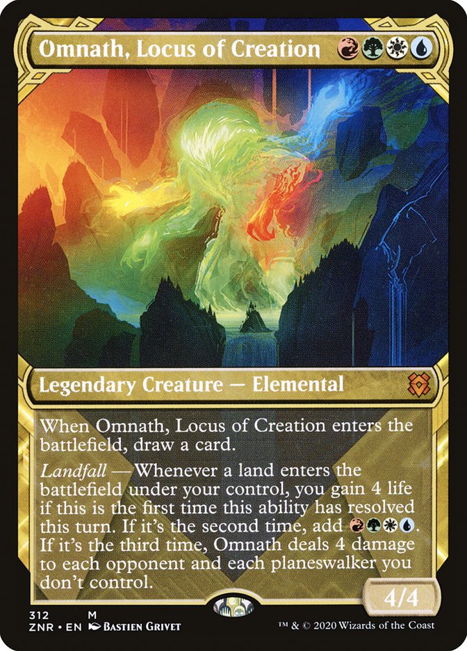 locus cards mtg Core Set 2020 Omnath, of the Roil #216 You dont lose unspent green mana as steps and phases end Locus of Enlightenment