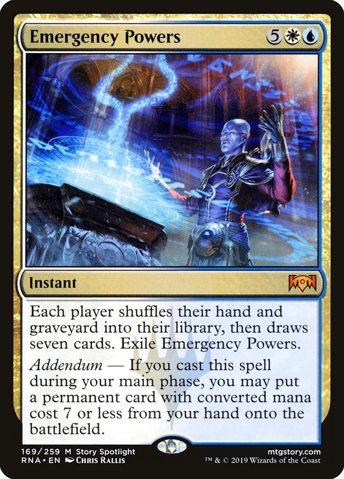 mtg ravnica allegiance cards Emergency Powers [Ravnica Allegiance]