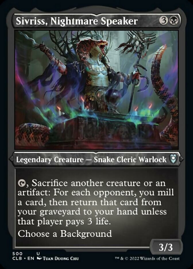 Sivriss, Nightmare Speaker (Foil Etched) [Commander Legends: Battle fo Sivriss, Nightmare Speaker (Foil Etched) [Commander Legends: Battle fo