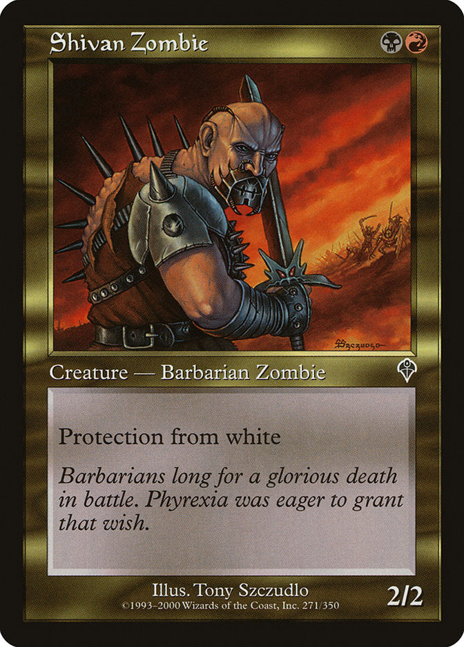 white zombie cards mtg Shivan Zombie [Invasion]