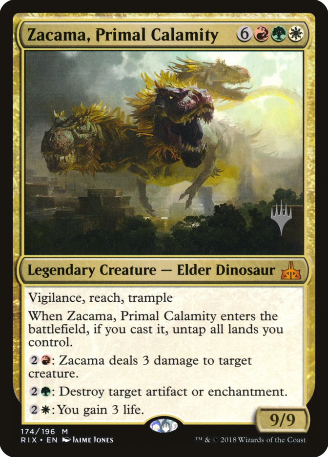 Zacama, Primal Calamity (Promo Pack) [Rivals of Ixalan Promos]