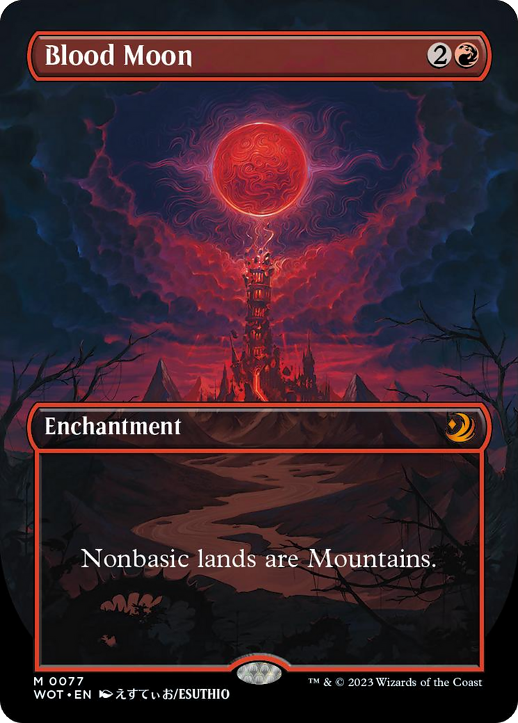mtg cards like blood moon Blood Moon (Anime Borderless) [Wilds of Eldraine: Enchanting Tales]