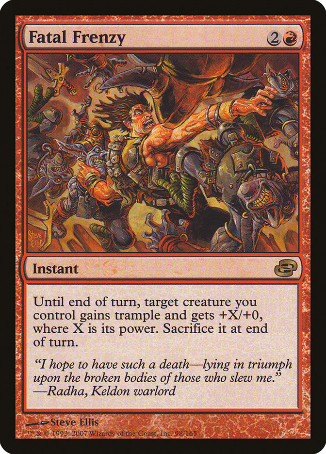 planar chaos mtg card Fatal Frenzy [Planar Chaos] Type of Deck [Theme]:Set of Two dinosaur youll get another Goblin MTGNexus - Flail Snail