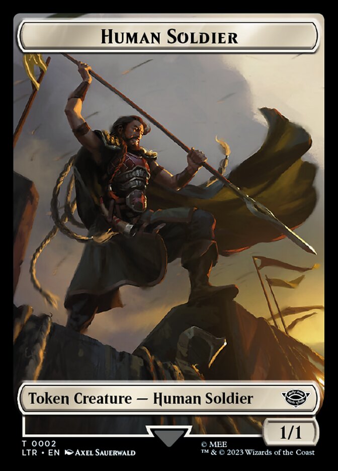 Human Soldier Token (02) [The Lord of the Rings: Tales of Middle-Earth