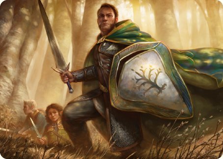 boromir mtg card Boromir, Warden of the Tower Art Card [The Lord of the Rings: Tales of