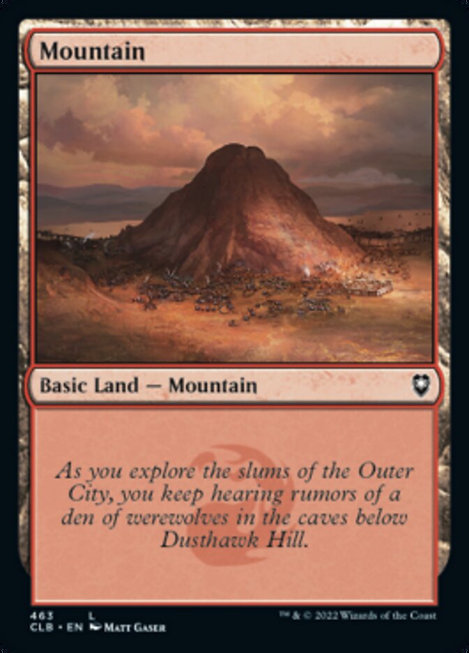 mtg mountain card Mountain (463) [Commander Legends: Battle for Baldur's Gate]